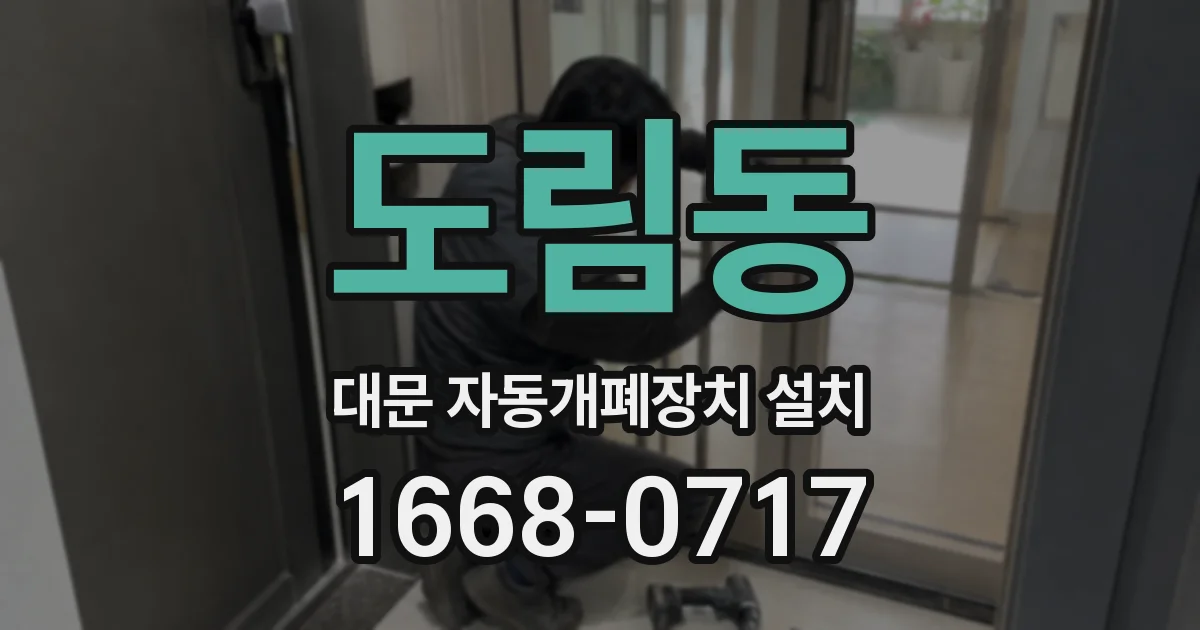 도림동 대문 자동개폐장치 설치