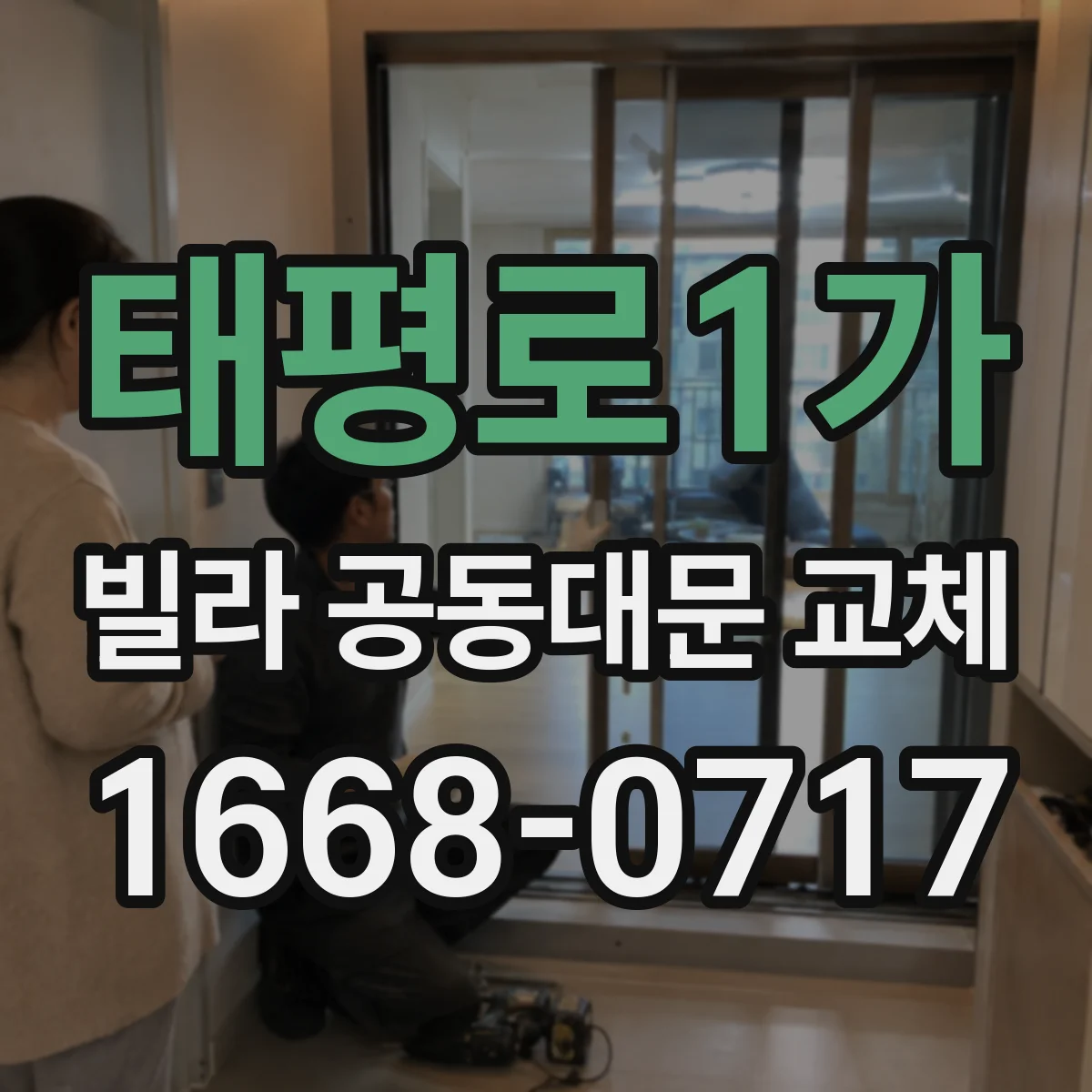 태평로1가 빌라 공동대문 교체