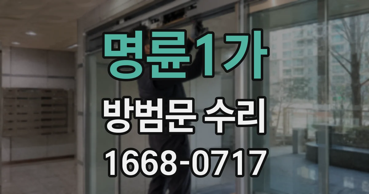 명륜1가 방범문 수리