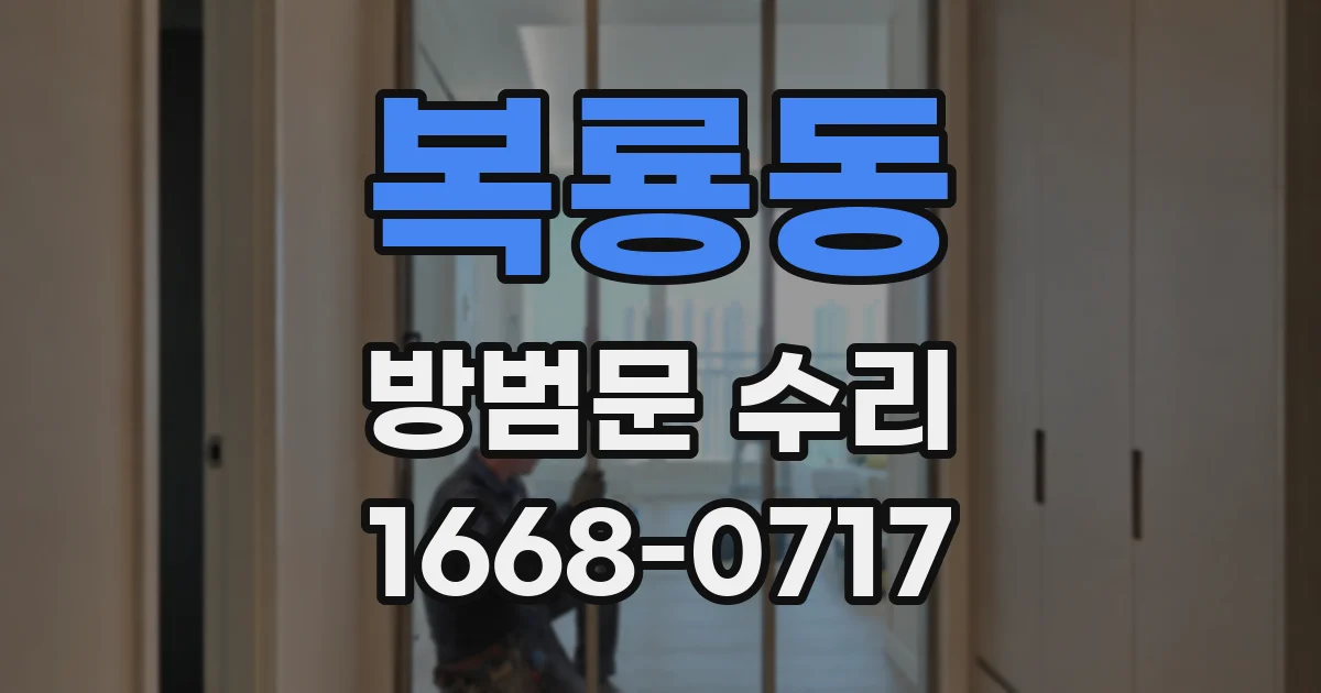 복룡동 방범문 수리