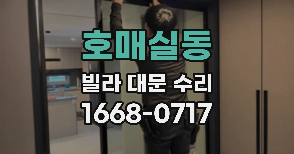 호매실동 빌라 대문 수리