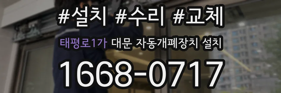 태평로1가 대문 자동개폐장치 설치