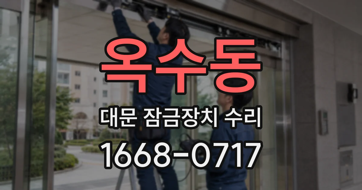 옥수동 대문 잠금장치 수리
