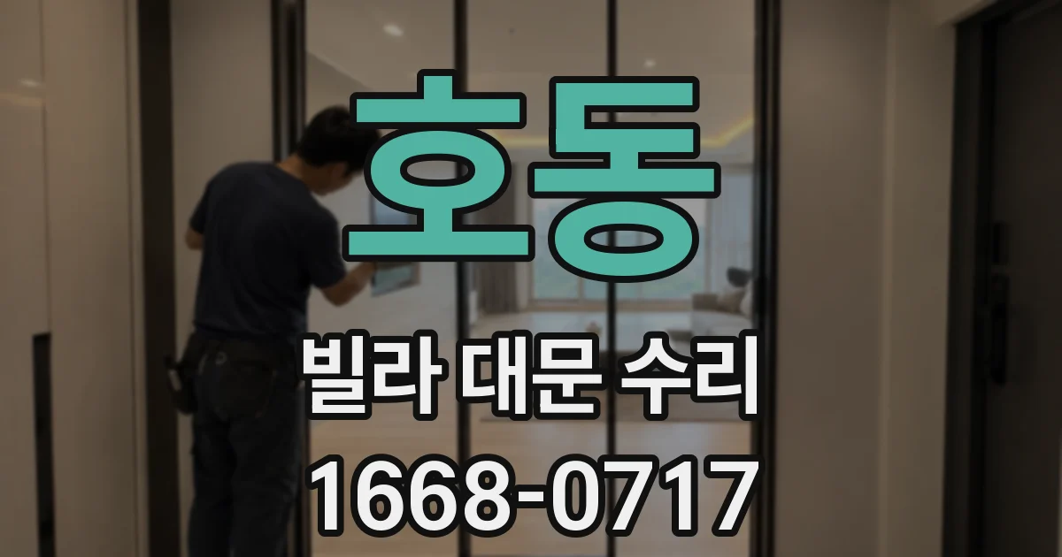 호동 빌라 대문 수리