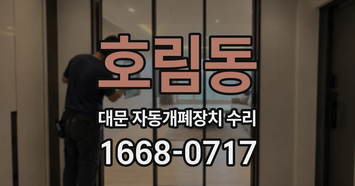 호림동 대문 자동개폐장치 수리