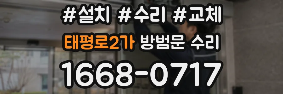 태평로2가 방범문 수리