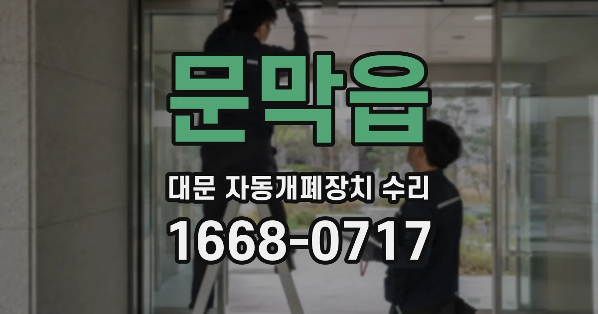 문막읍 대문 자동개폐장치 수리