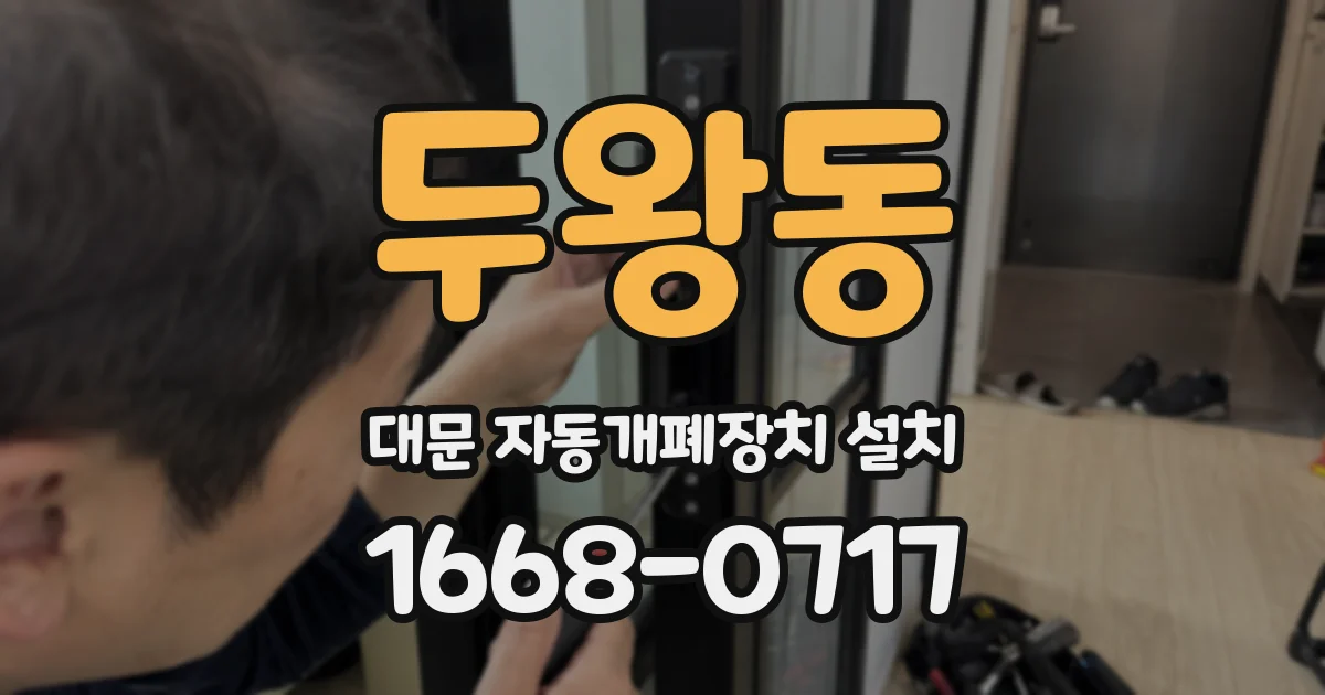 두왕동 대문 자동개폐장치 설치