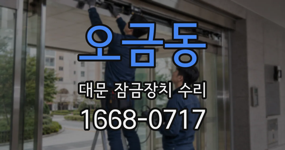 오금동 대문 잠금장치 수리