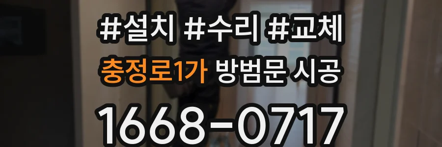 충정로1가 방범문 시공