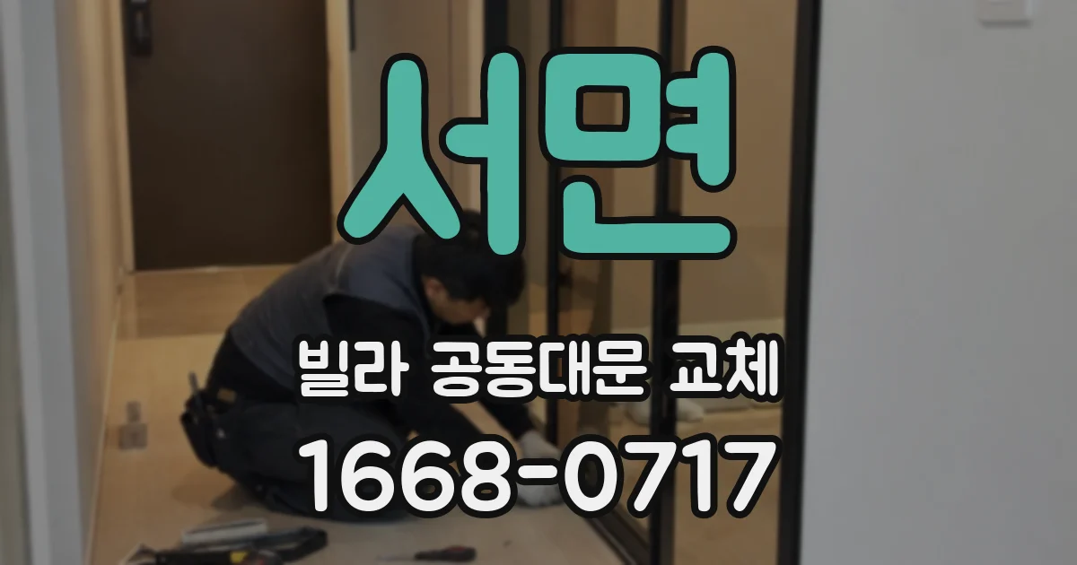 서면 빌라 공동대문 교체