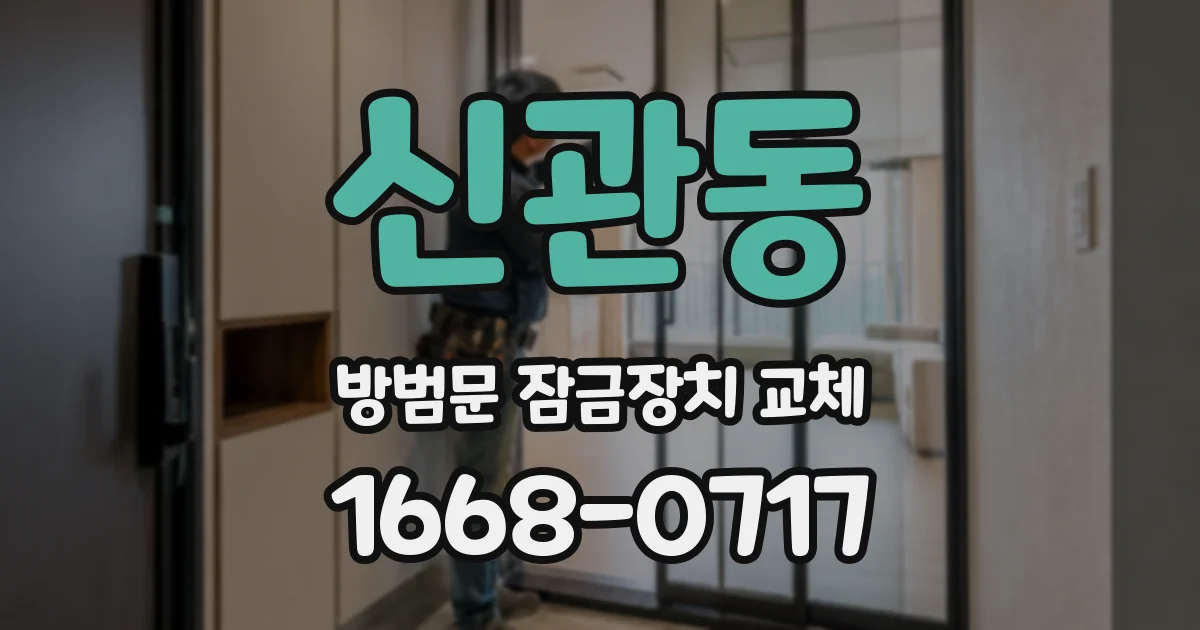 신관동 방범문 잠금장치 교체