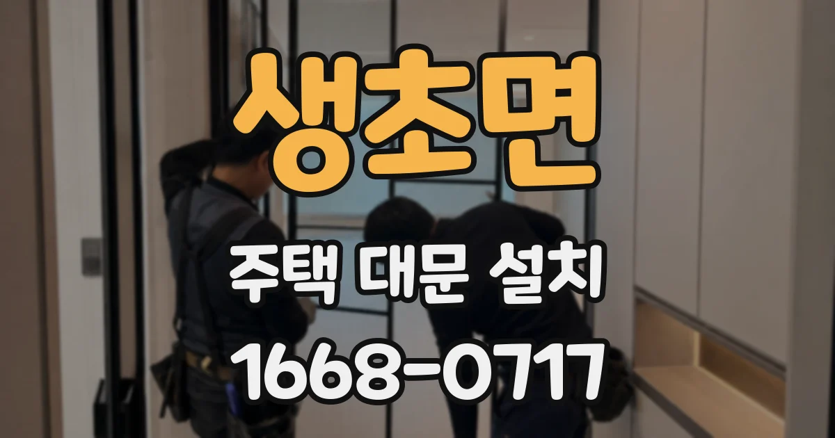 생초면 주택 대문 설치