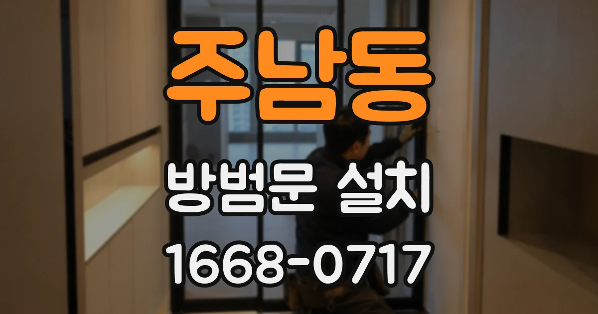 주남동 방범문 설치