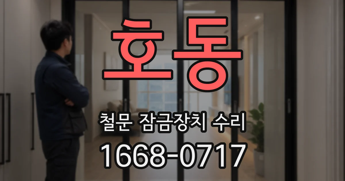 호동 철문 잠금장치 수리