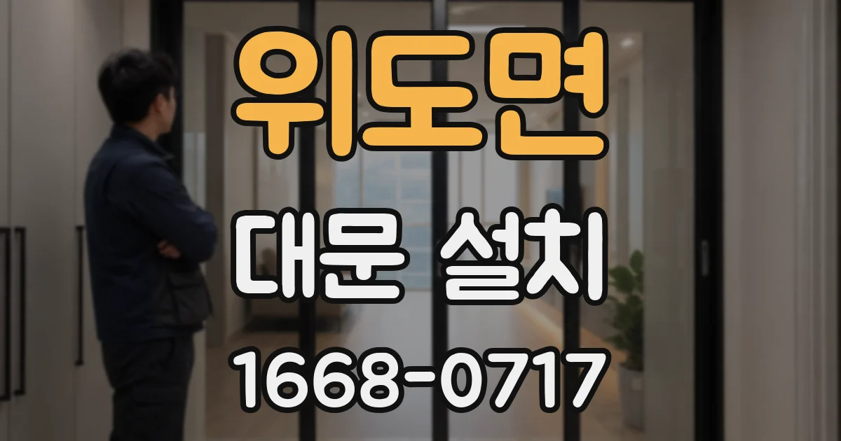 위도면 대문 설치