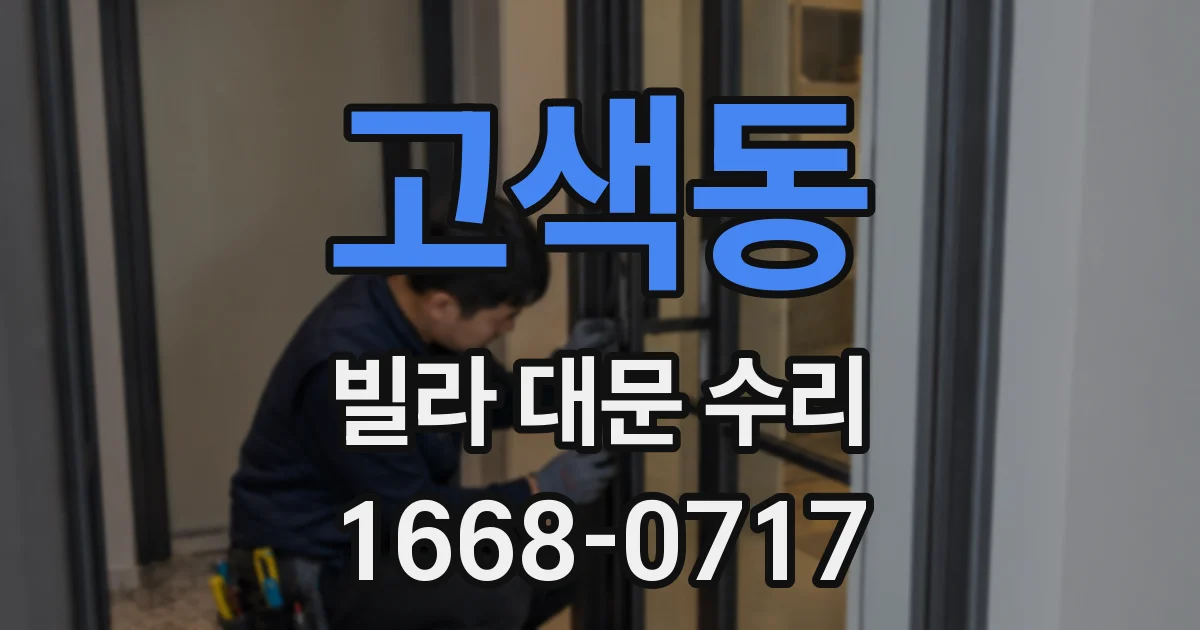 고색동 빌라 대문 수리