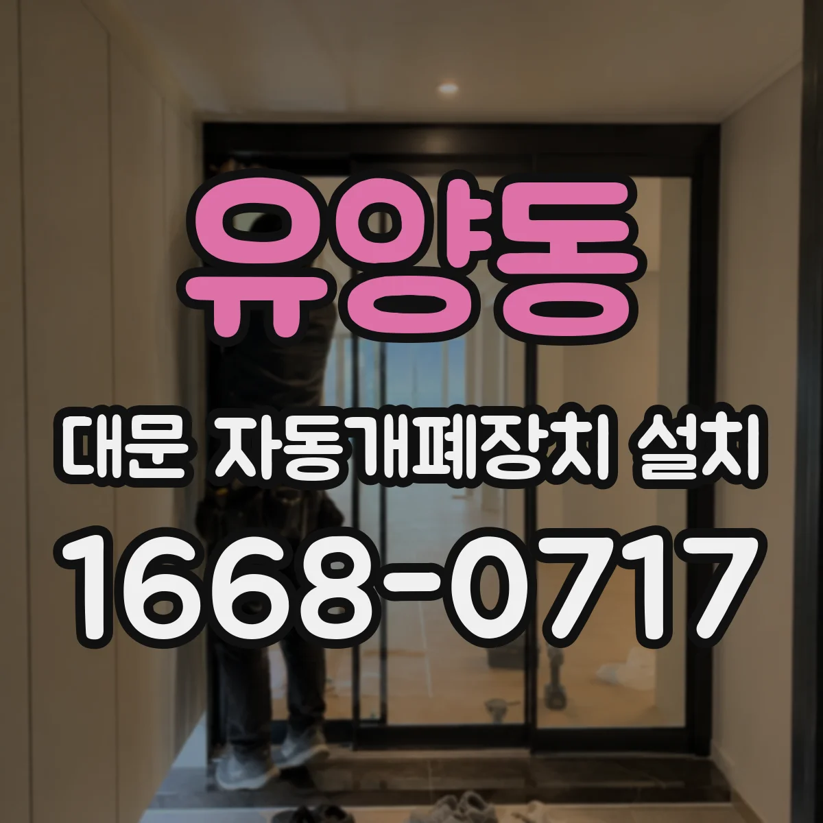 유양동 대문 자동개폐장치 설치