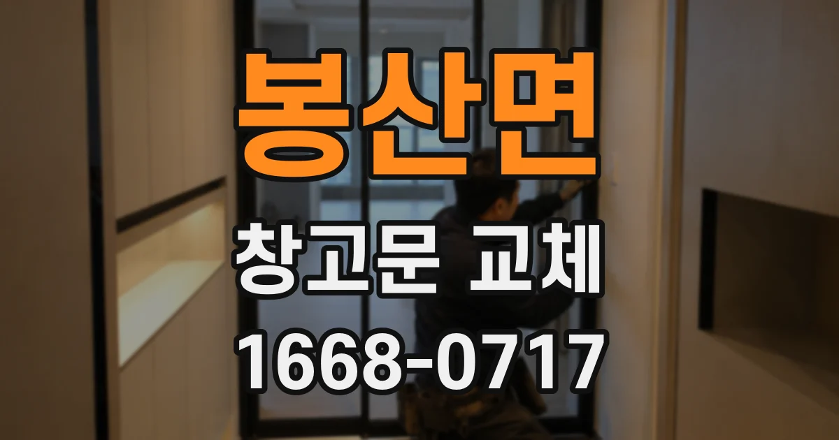 봉산면 창고문 교체