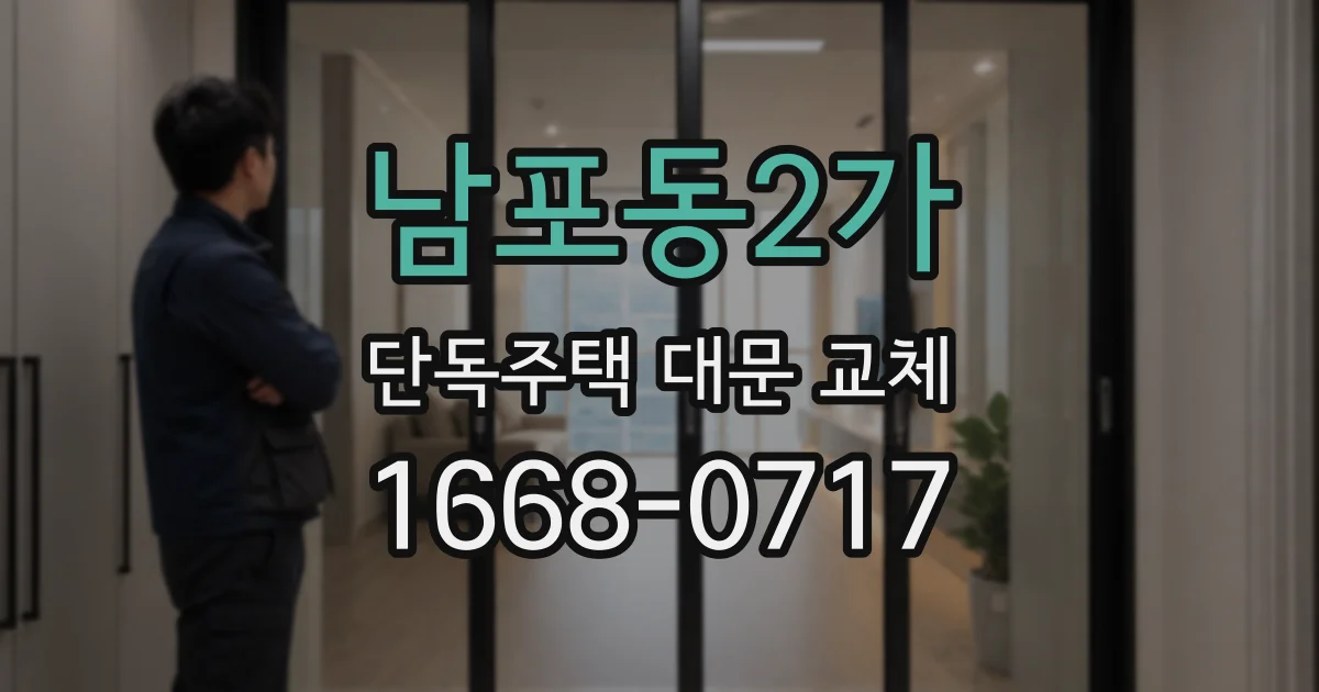 남포동2가 단독주택 대문 교체