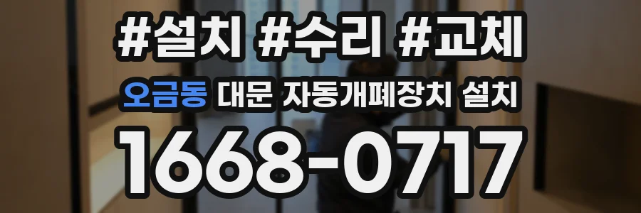 오금동 대문 자동개폐장치 설치