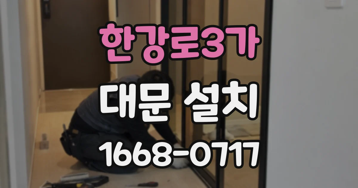한강로3가 대문 설치
