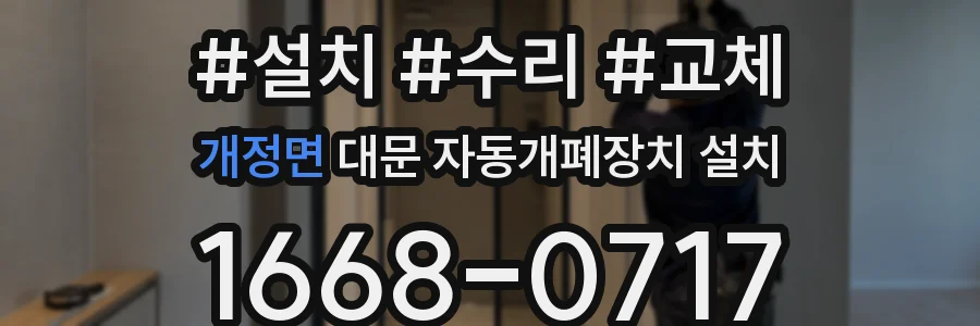개정면 대문 자동개폐장치 설치