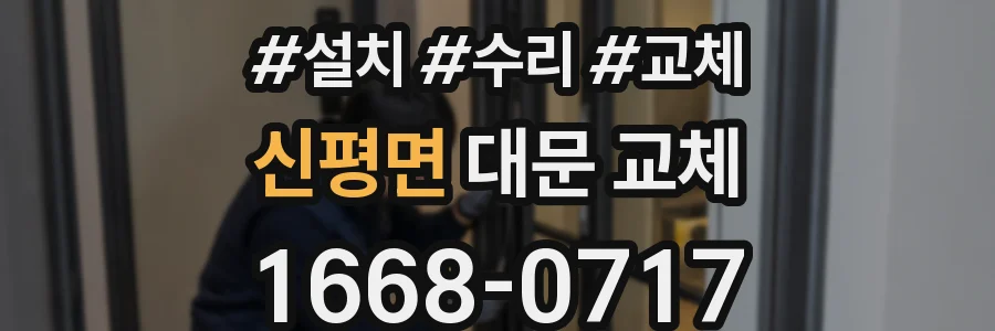 신평면 대문 교체