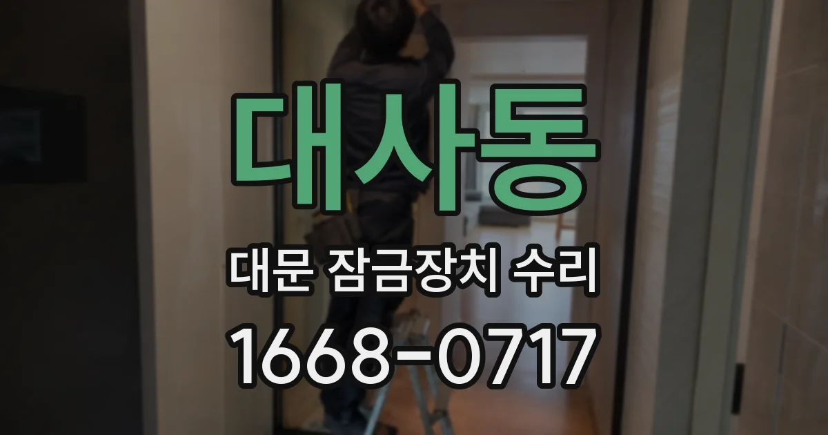 대사동 대문 잠금장치 수리