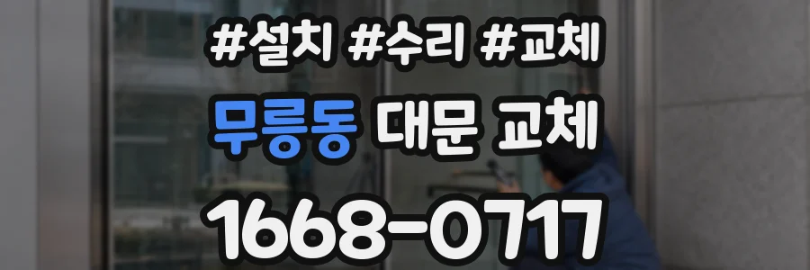 무릉동 대문 교체