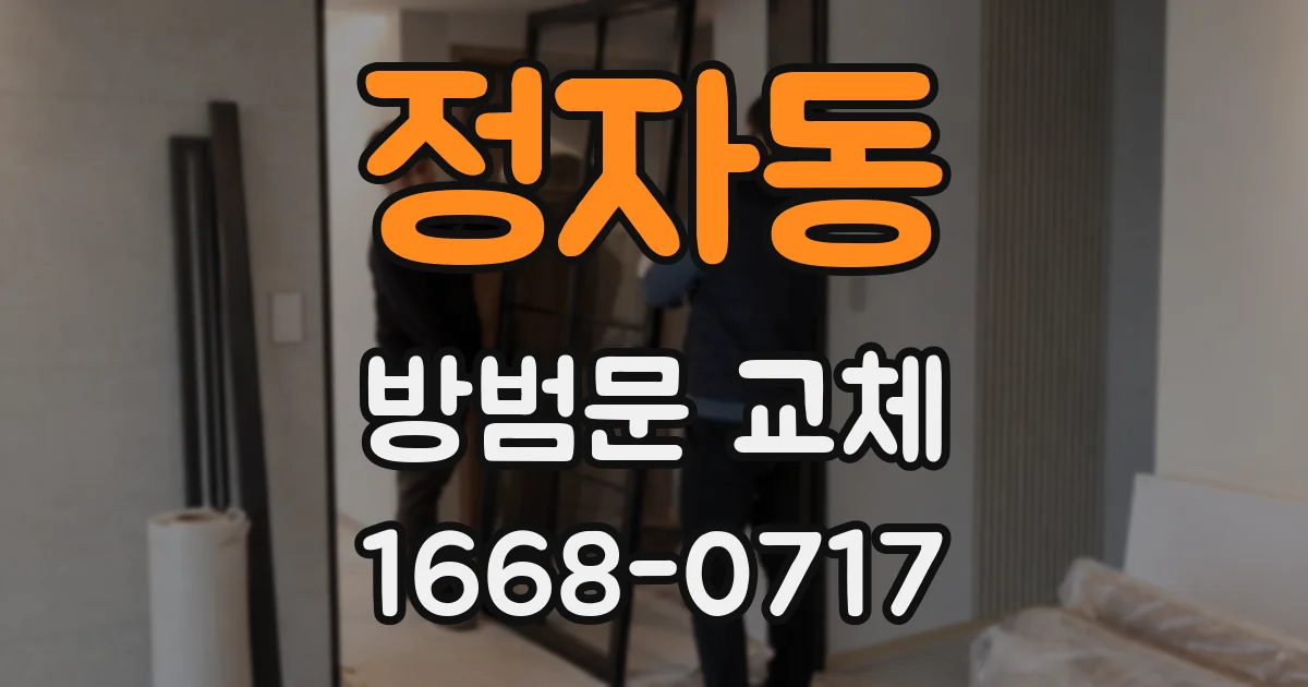 정자동 방범문 교체