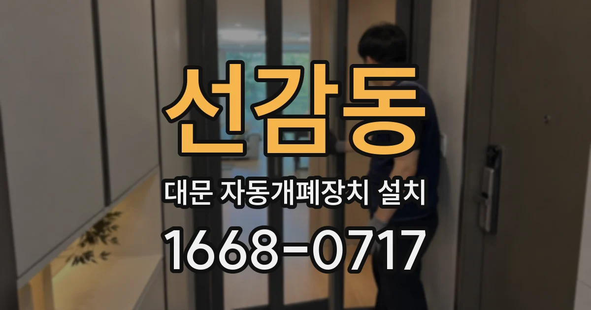 선감동 대문 자동개폐장치 설치