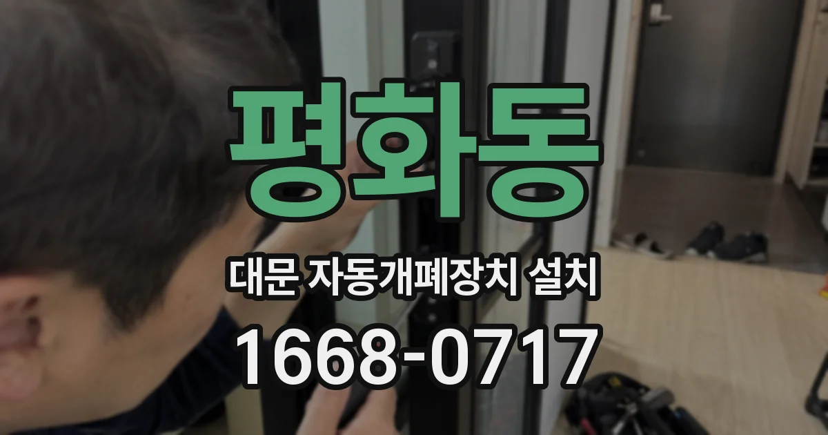 평화동 대문 자동개폐장치 설치