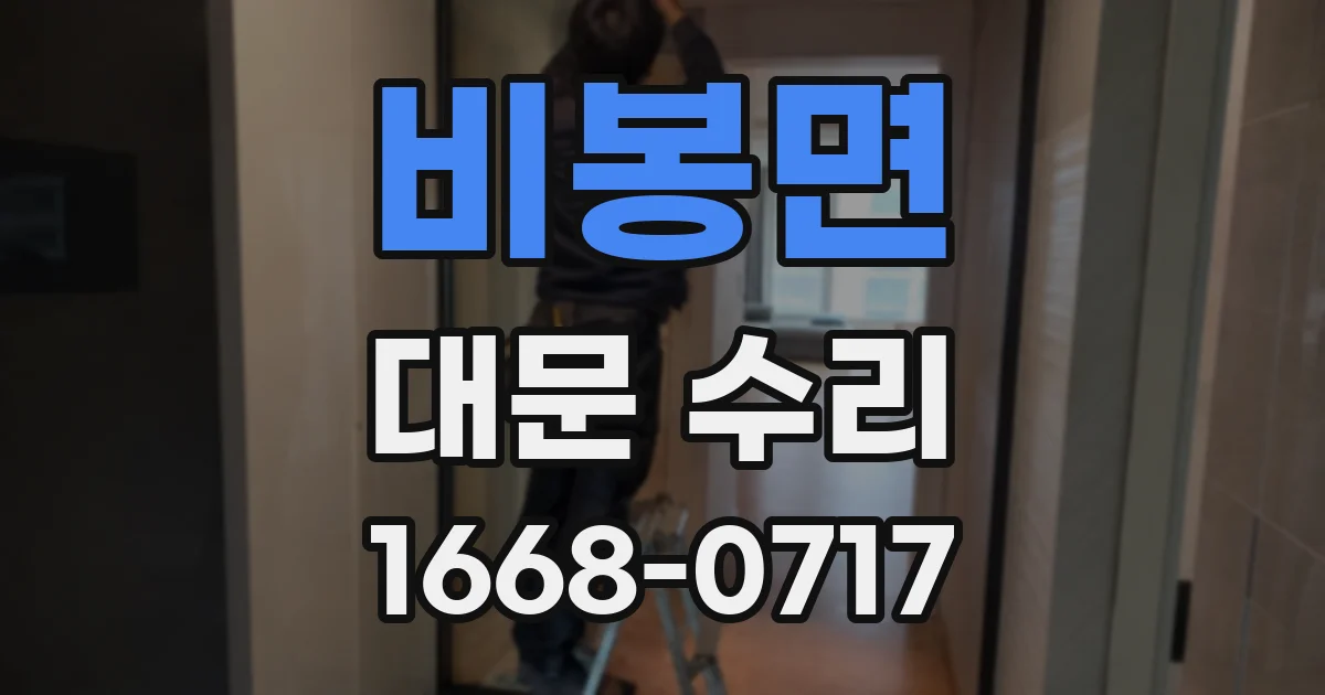 비봉면 대문 수리