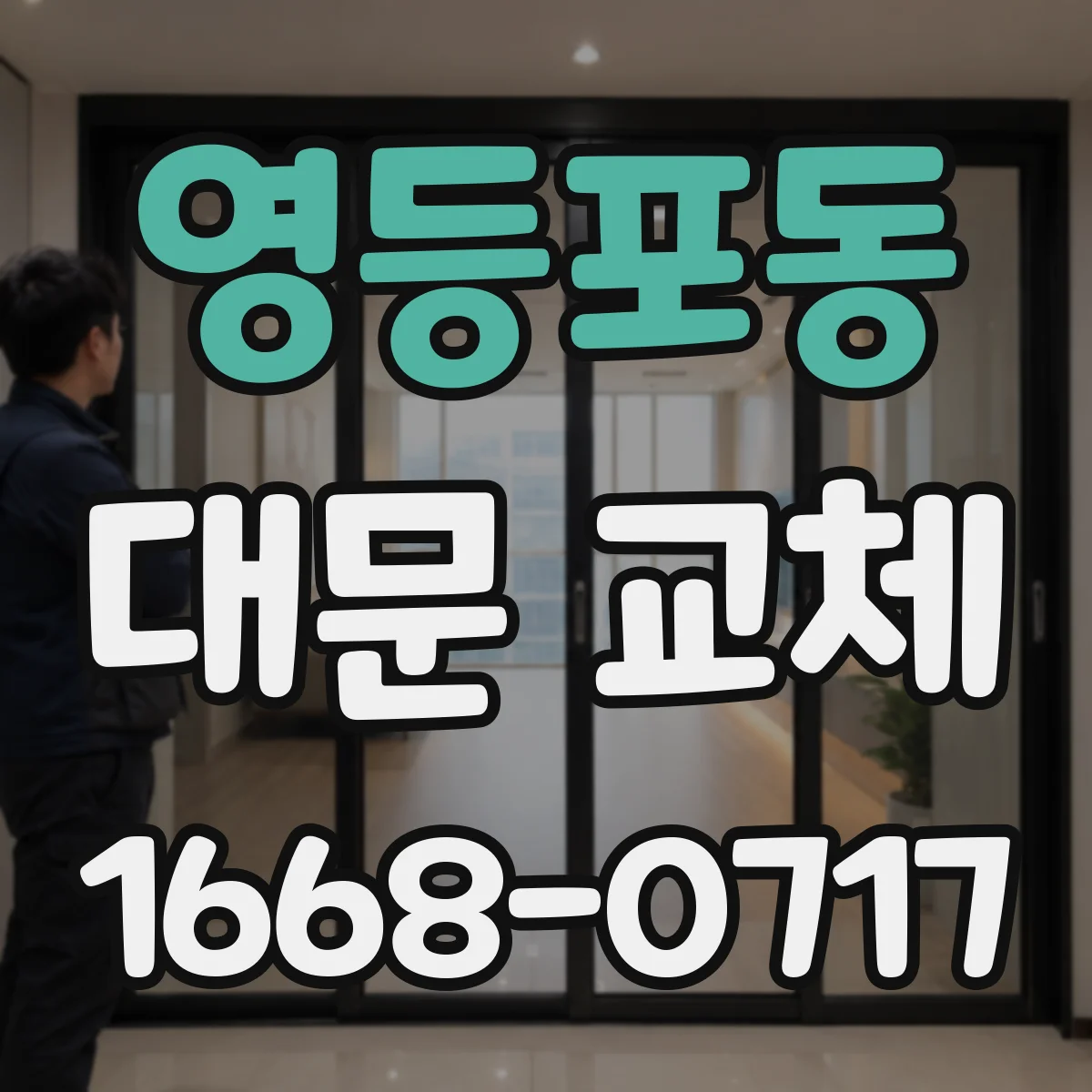 영등포동 대문 교체