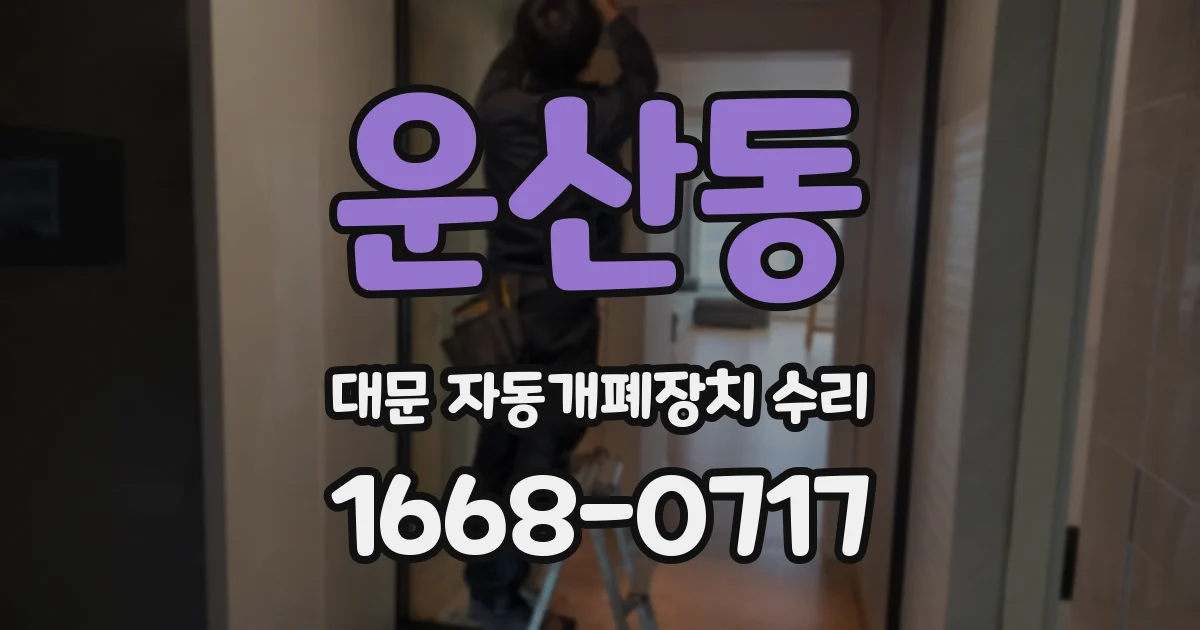 운산동 대문 자동개폐장치 수리