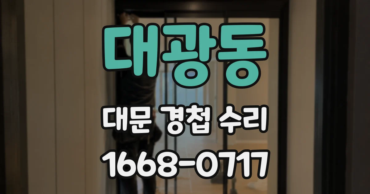 대광동 대문 경첩 수리