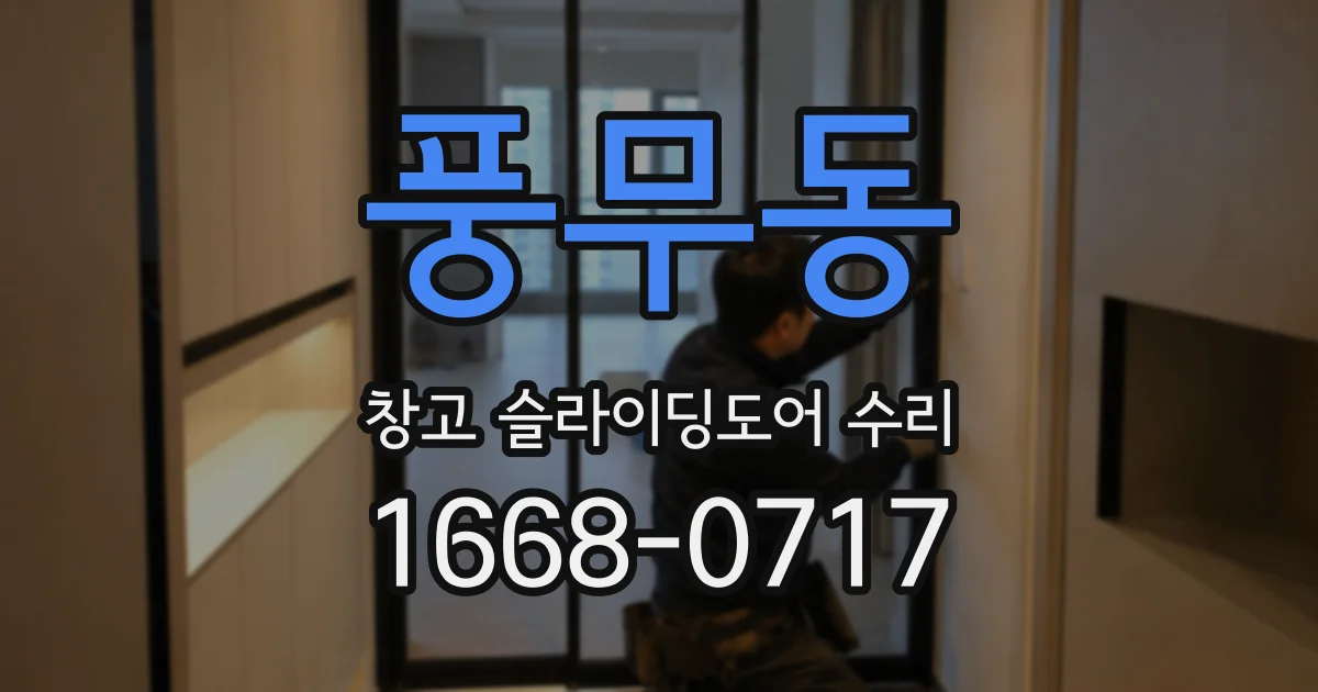 풍무동 창고 슬라이딩도어 수리