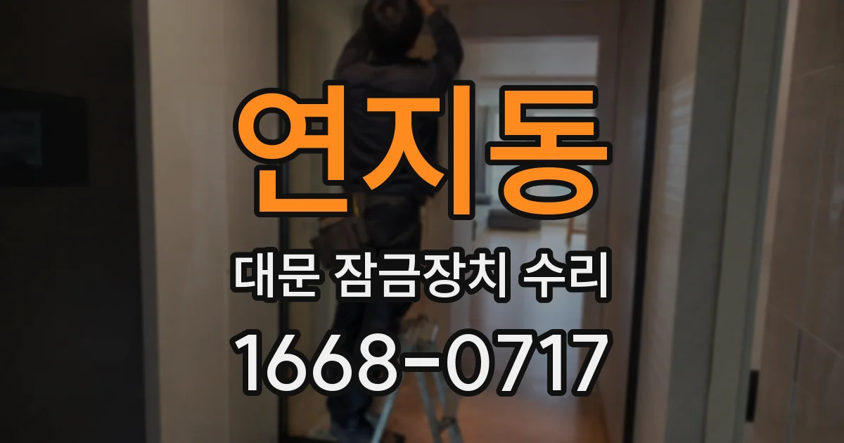 연지동 대문 잠금장치 수리