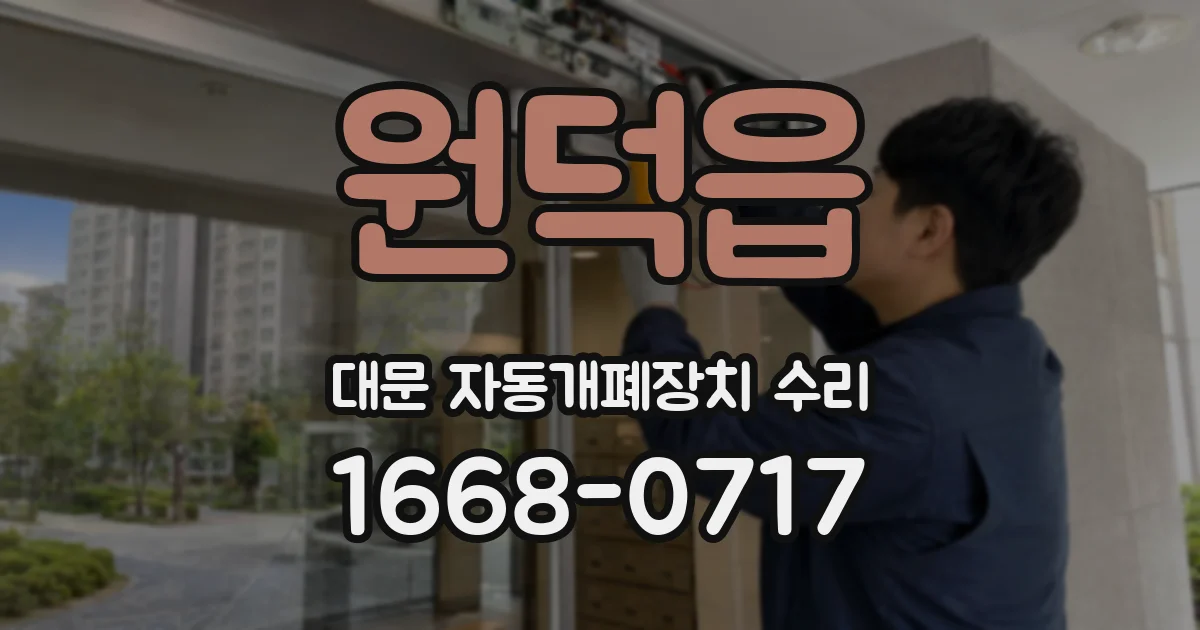 원덕읍 대문 자동개폐장치 수리