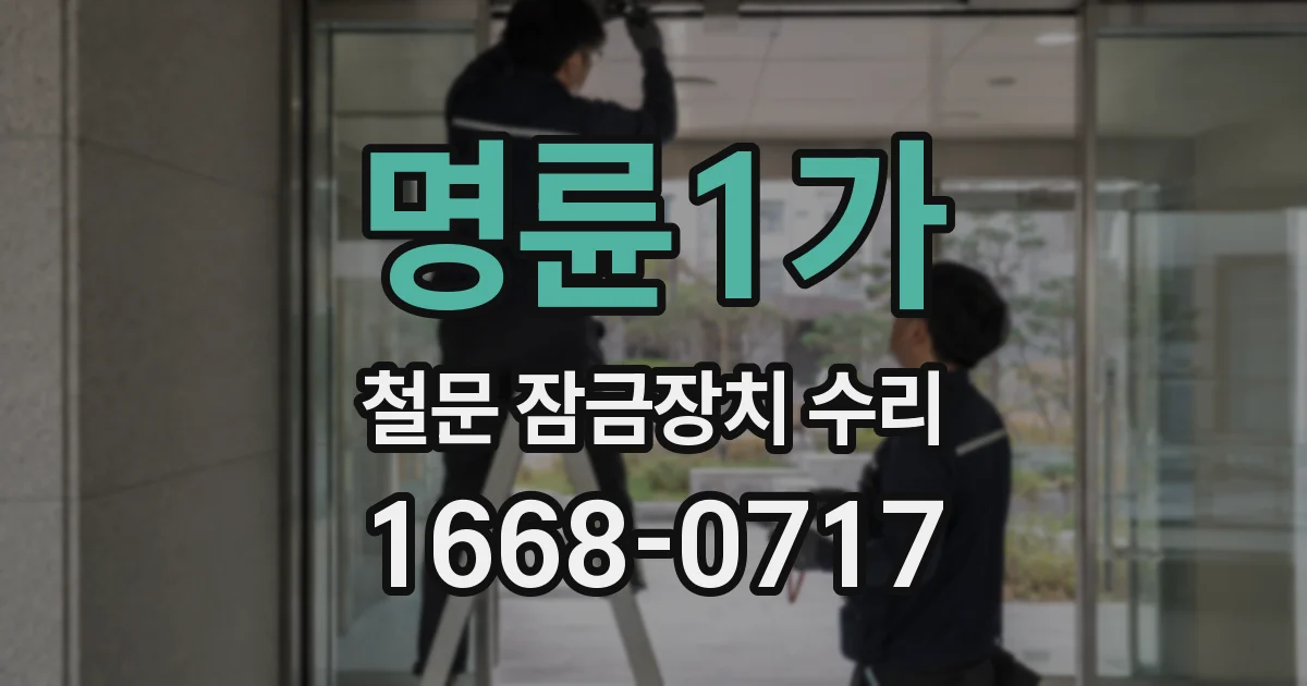 명륜1가 철문 잠금장치 수리