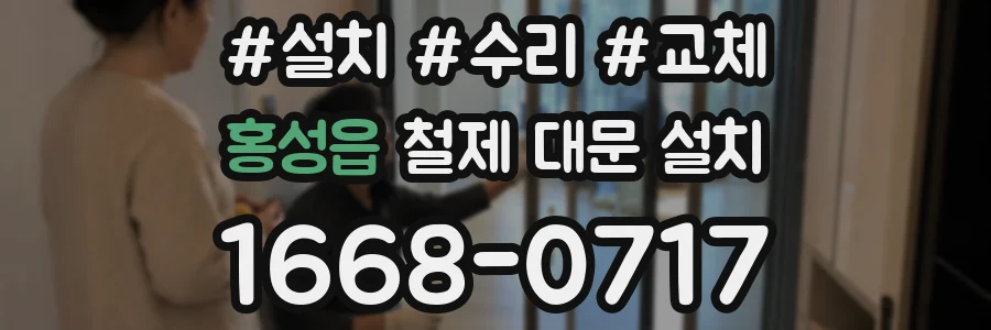 홍성읍 철제 대문 설치