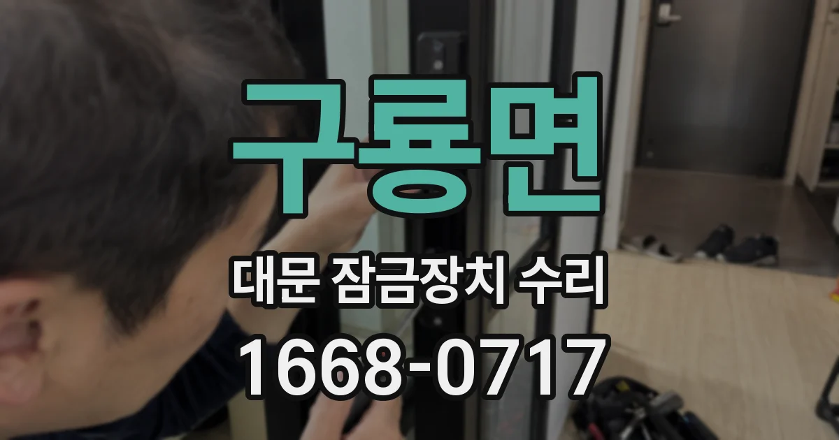 구룡면 대문 잠금장치 수리