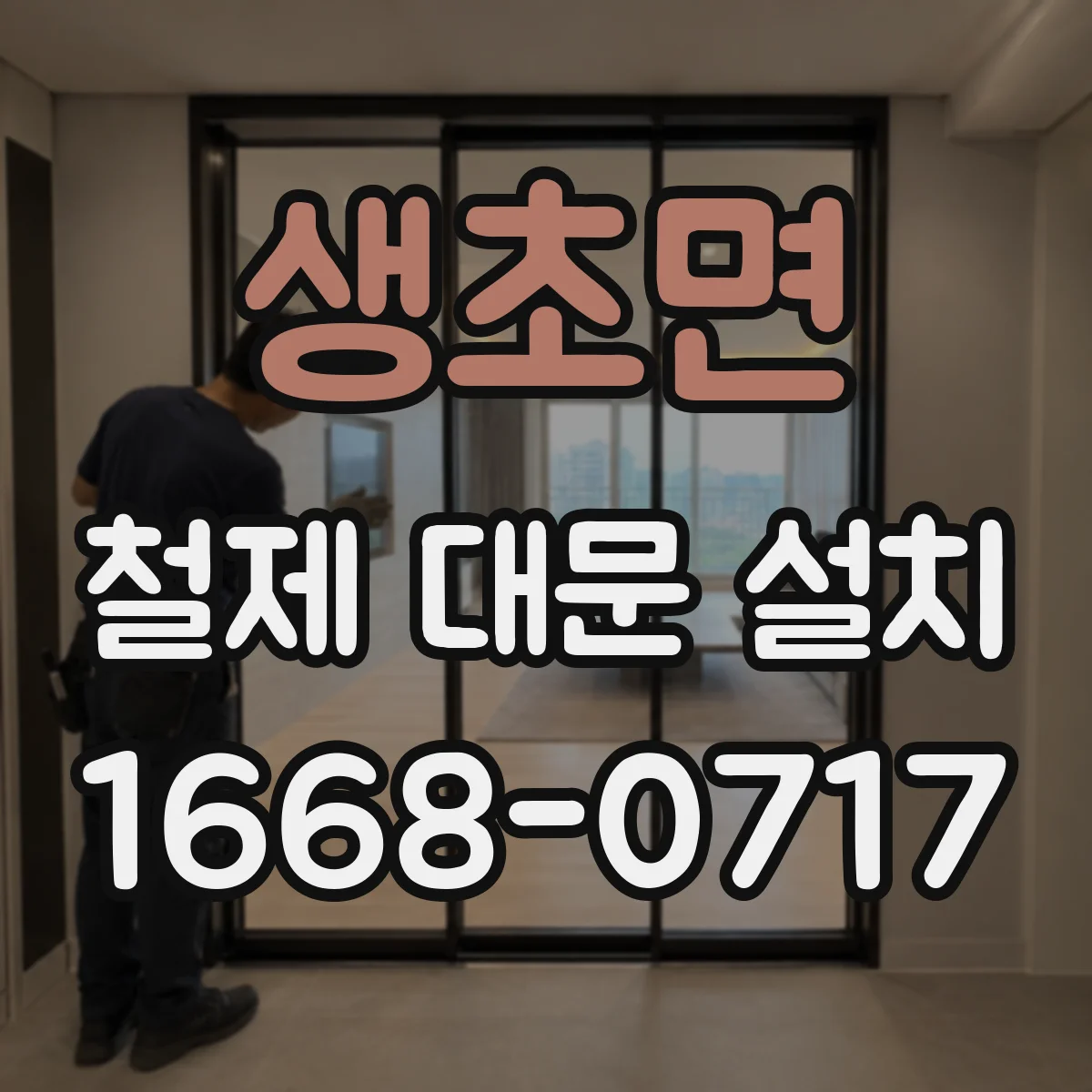 생초면 철제 대문 설치