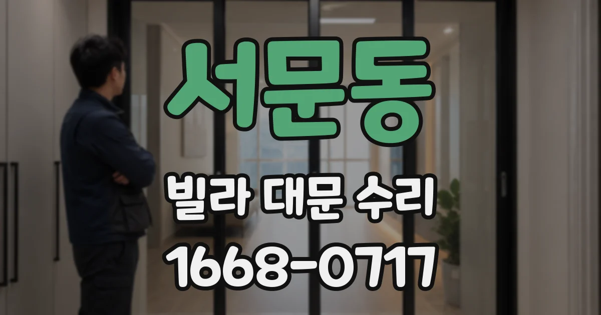 서문동 빌라 대문 수리