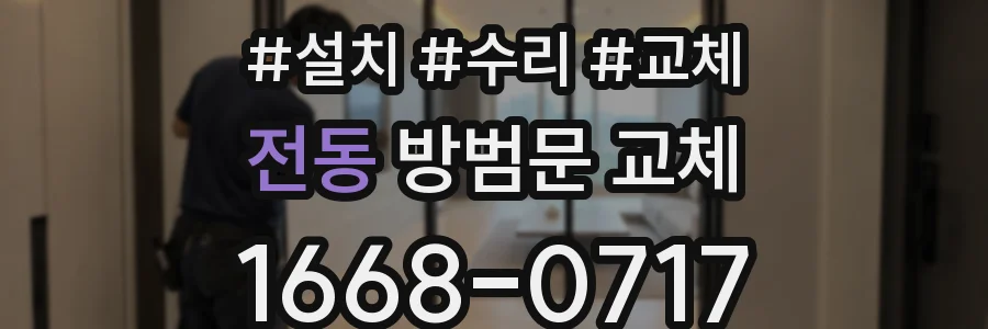 전동 방범문 교체