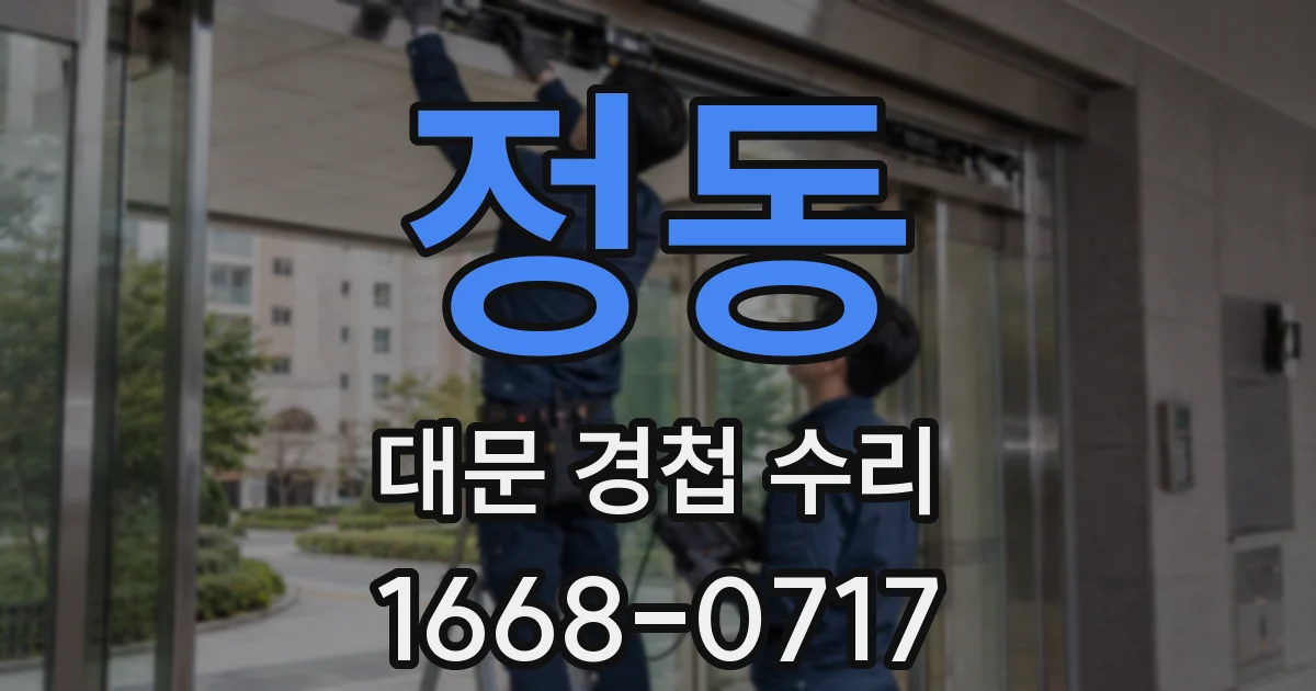 정동 대문 경첩 수리
