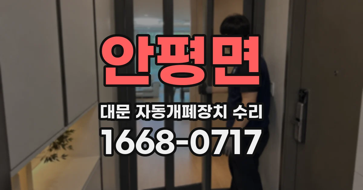 안평면 대문 자동개폐장치 수리