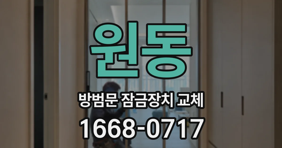 원동 방범문 잠금장치 교체