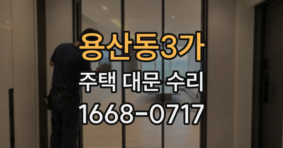 용산동3가 주택 대문 수리